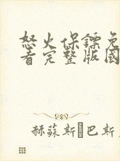 怒火保镖免费观看完整版国语高清在线封面