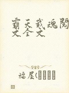 霸天武魂阅读全文全文