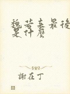 魏若来最后结局是什么