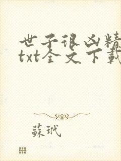 世子很凶精校版txt全文下载封面