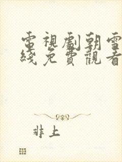 电视剧朝雪录在线免费观看封面