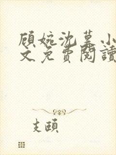 顾婉沈暮小说全文免费阅读无弹窗