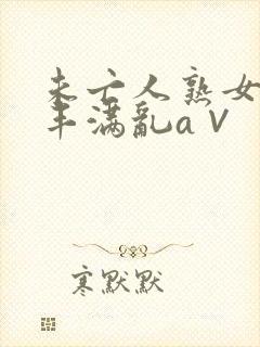 未亡人熟女人妻丰满乱a∨