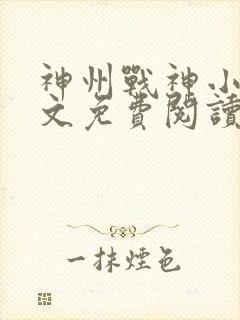 神州战神小说全文免费阅读