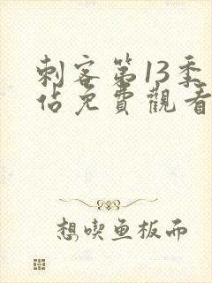 刺客第13季网站免费观看全集封面