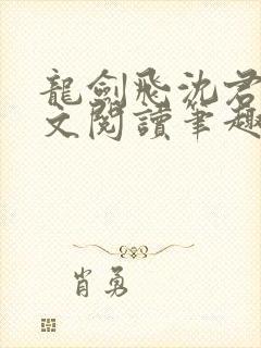 龙剑飞沈君茹全文阅读笔趣阁