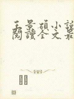 王景硕小说免费阅读全文最新章节