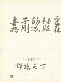 妻子的秘密日剧无删减版在线观看