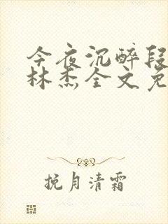 今夜沉醉段雪娇林杰全文免费阅读