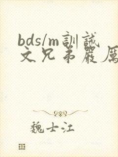 bds/m训诫文兄弟严厉笔趣阁