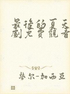 最后的夏天电视剧免费观看完整版