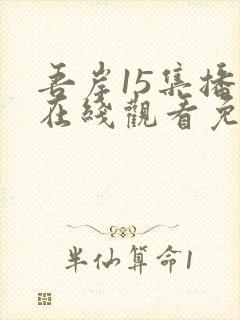 吾岸15集播放在线观看免费