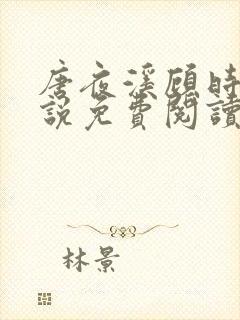 唐夜溪顾时暮小说免费阅读最新