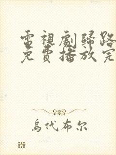 电视剧归路全集免费播放完整版高清封面