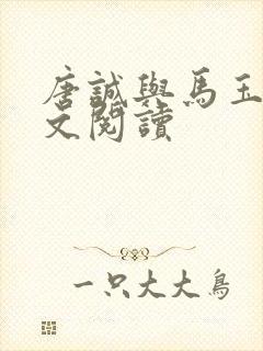 唐诚与马玉婷全文阅读