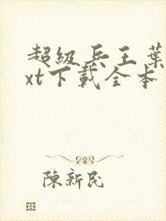 超级兵王叶谦txt下载全本封面