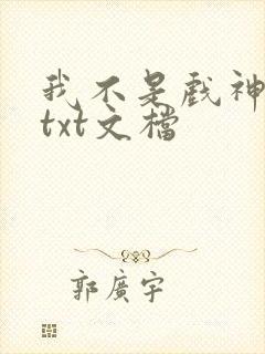 我不是戏神小说txt文档