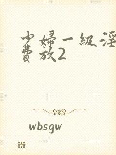 少妇一级淫片免费放2