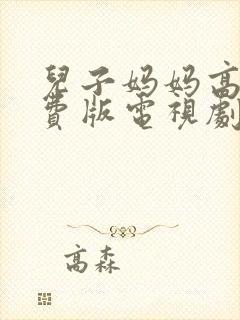 儿子妈妈高清免费版电视剧在线观看