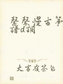 声声慢古筝曲简谱d调封面