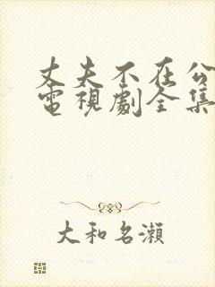 丈夫不在公迫我电视剧全集免费观看