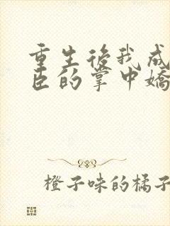 重生后我成了权臣的掌中娇类似