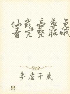 仙武帝尊免费观看完整版哦