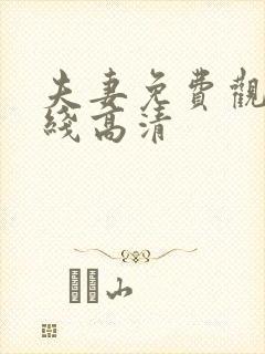 夫妻免费观看在线高清