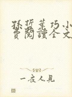 孙哲叶巧小说免费阅读全文