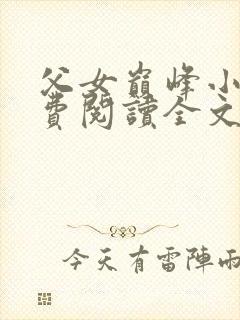 父女巅峰小说免费阅读全文