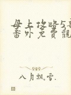 母上攻略5部全番外免费观看