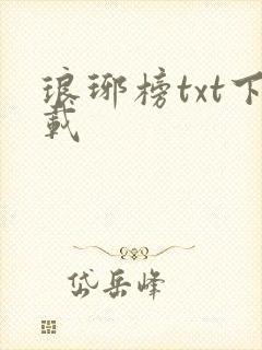 琅琊榜txt下载