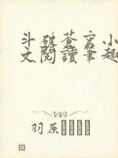 斗破苍穹小说全文阅读笔趣阁封面