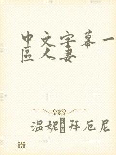 中文字幕一二三区人妻