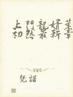 上门龙婿叶辰肃初然最新章节