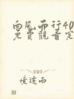 向风而行40集免费观看完整版