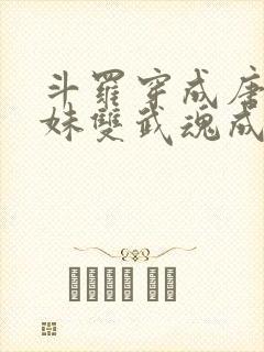 斗罗穿成唐三亲妹双武魂成神了免费阅读