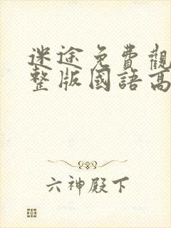 迷途免费观看完整版国语高清在线