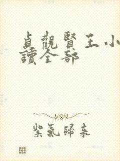 贞观贤王小说阅读全部