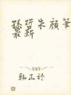 孙哲朱颜笔趣阁最新