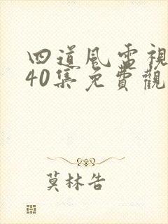 四道风电视剧第40集免费观看