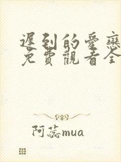 迟到的爱恋短剧免费观看全集高清