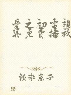 爱之初电视剧全集免费播放