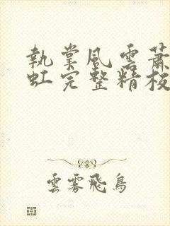 执掌风云萧峥陈虹完整精校版txt封面