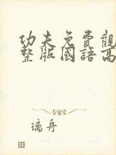 功夫免费观看完整版国语高清电影