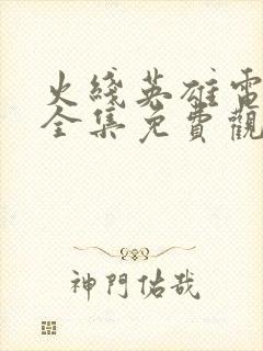 火线英雄电视剧全集免费观看42集封面