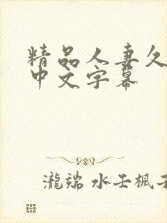 精品人妻久久久中文字幕