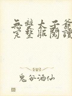 无双太子爷小说完整版阅读全文封面