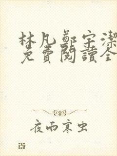 林凡郑宇洁小说免费阅读全文