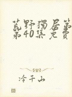 荒野独居第3季第40集免费观看